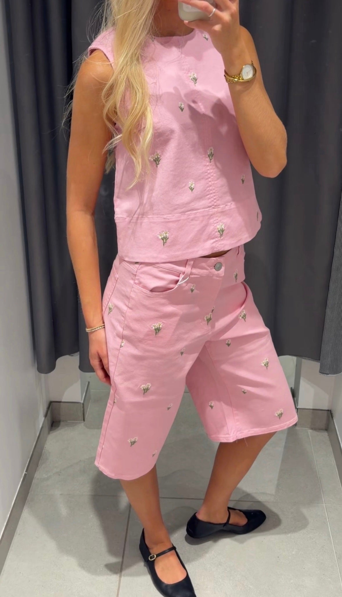 PCFLORA 5-Pocket Shorts - Roseate Spoonbill